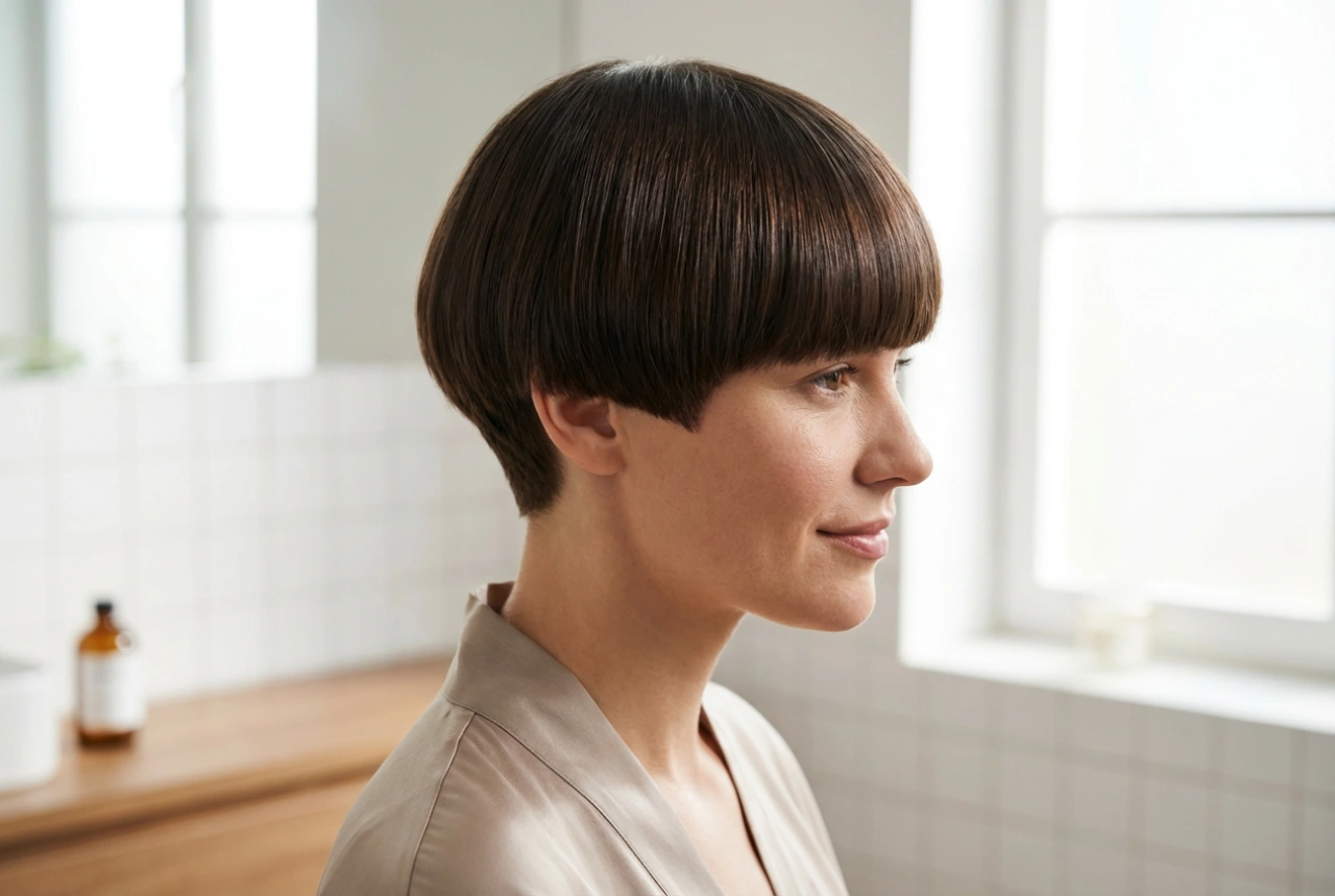 Ženska gljiva frizura: glatko oblikovanje i kontrola volumena