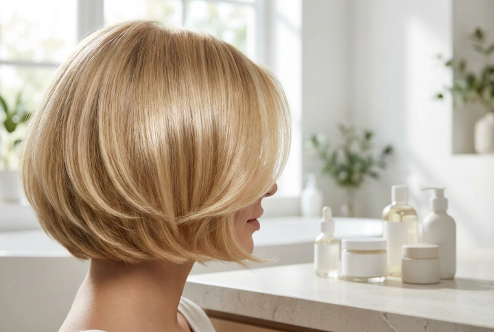 Kratki plavi bob: kako dodati sjaj i volumen bez oštećenja