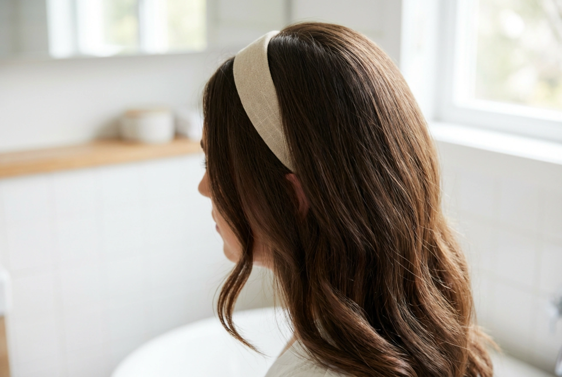 Frizura bez šiški: volumen kod korijena, razdjeljak i traka za kosu