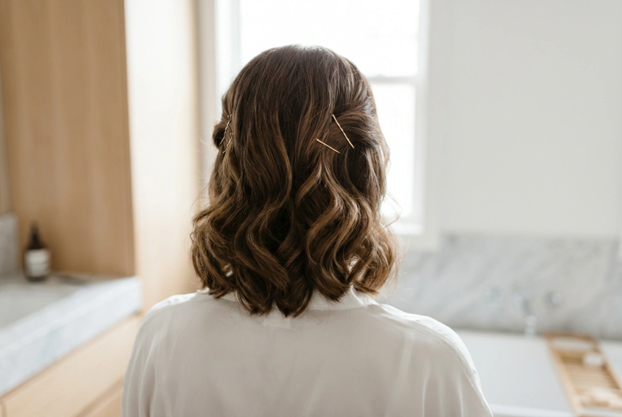 Poluduga kosa i ženska frizura: brzi valovi, volumen, ukosnice