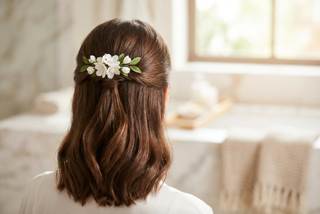 Vjenčane frizure za kosu do ramena: punđe, polupodignute frizure i valovi