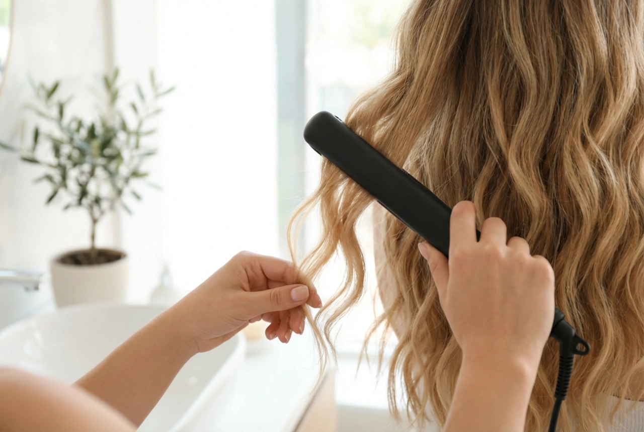Pegla za kosu za valove: beach waves peglom za kosu korak po korak