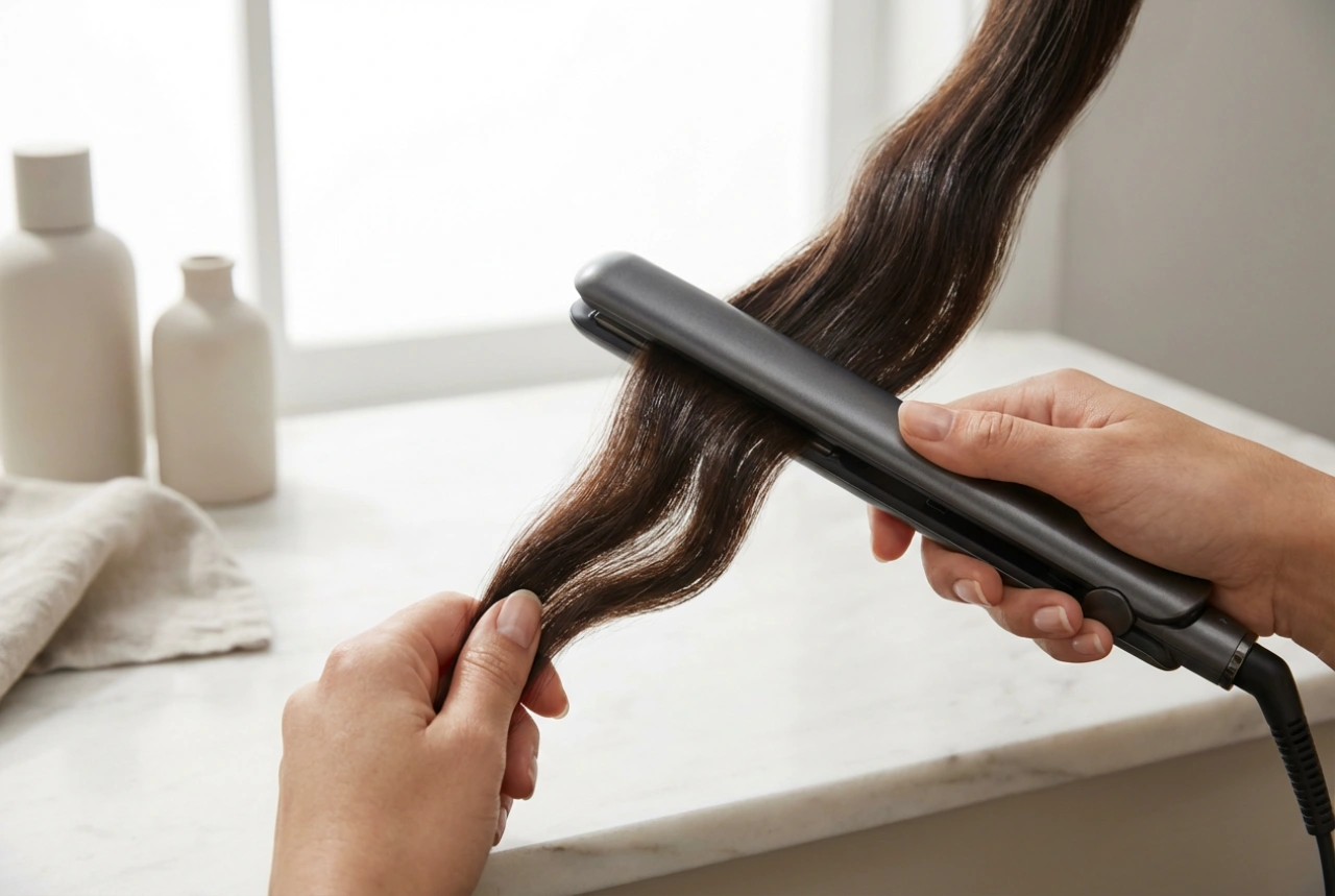 Slomljeni valovi peglom za kosu: sekcioniranje, savijanje i hlađenje pramenova