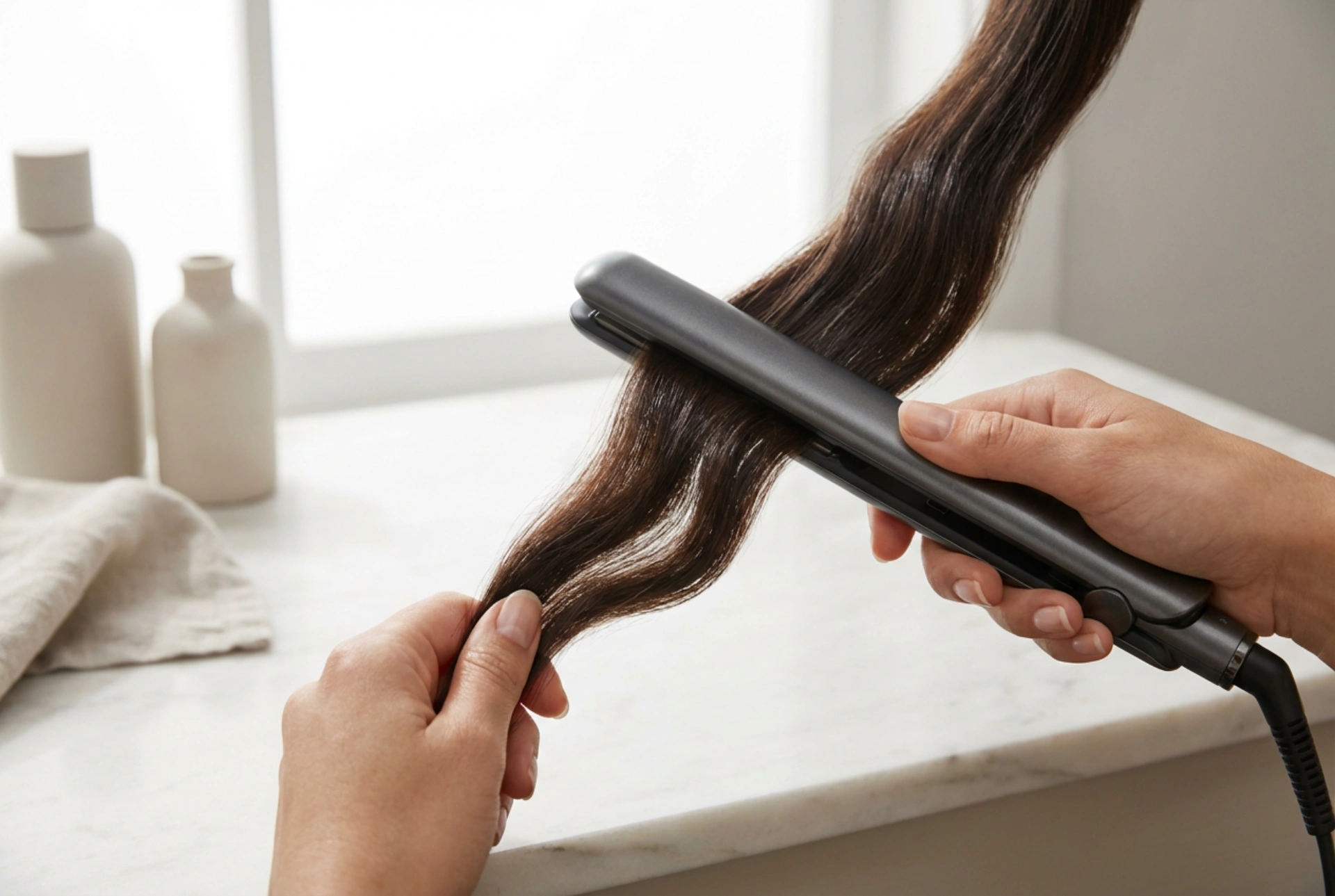 Slomljeni valovi peglom za kosu: sekcioniranje, savijanje i hlađenje pramenova