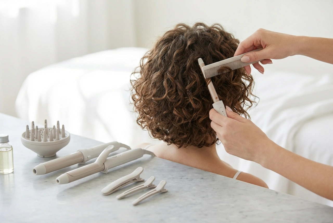 Kovrče na kratkoj kosi: odabir alata i sekcioniranje