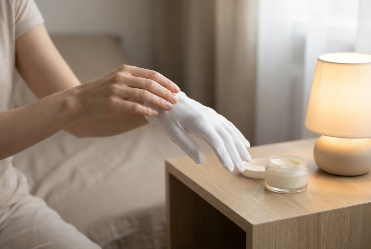 Korištenje kreme za ispucale ruke preko noći: okluzija i rukavice