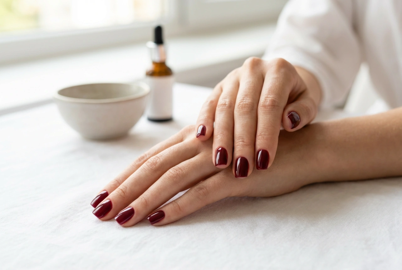 Bordo lak za nokte: priprema, ravnomjerni slojevi i nadlak