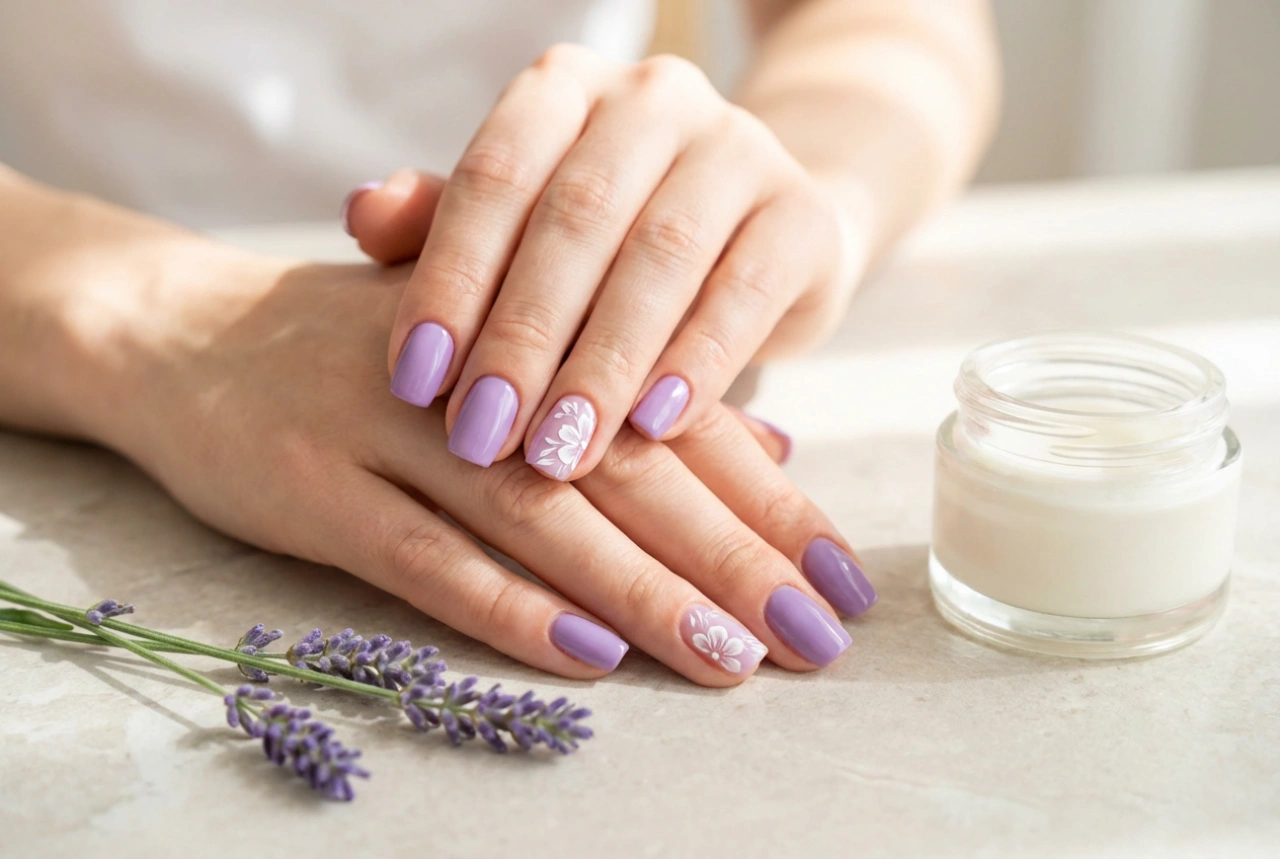 Lavanda nokti: kako postići ujednačenu boju i dodati suptilan ukras