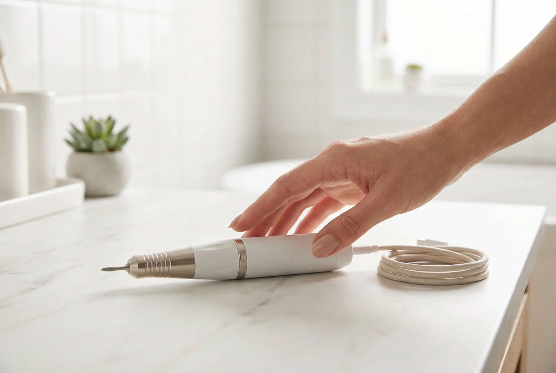 Bežična brusilica za nokte: udobnost rada, punjenje i higijena