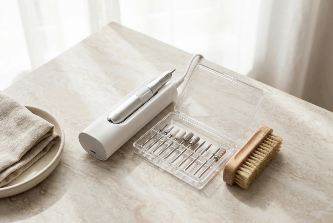 Kućna brusilica za nokte: od prve uporabe do njege nastavaka