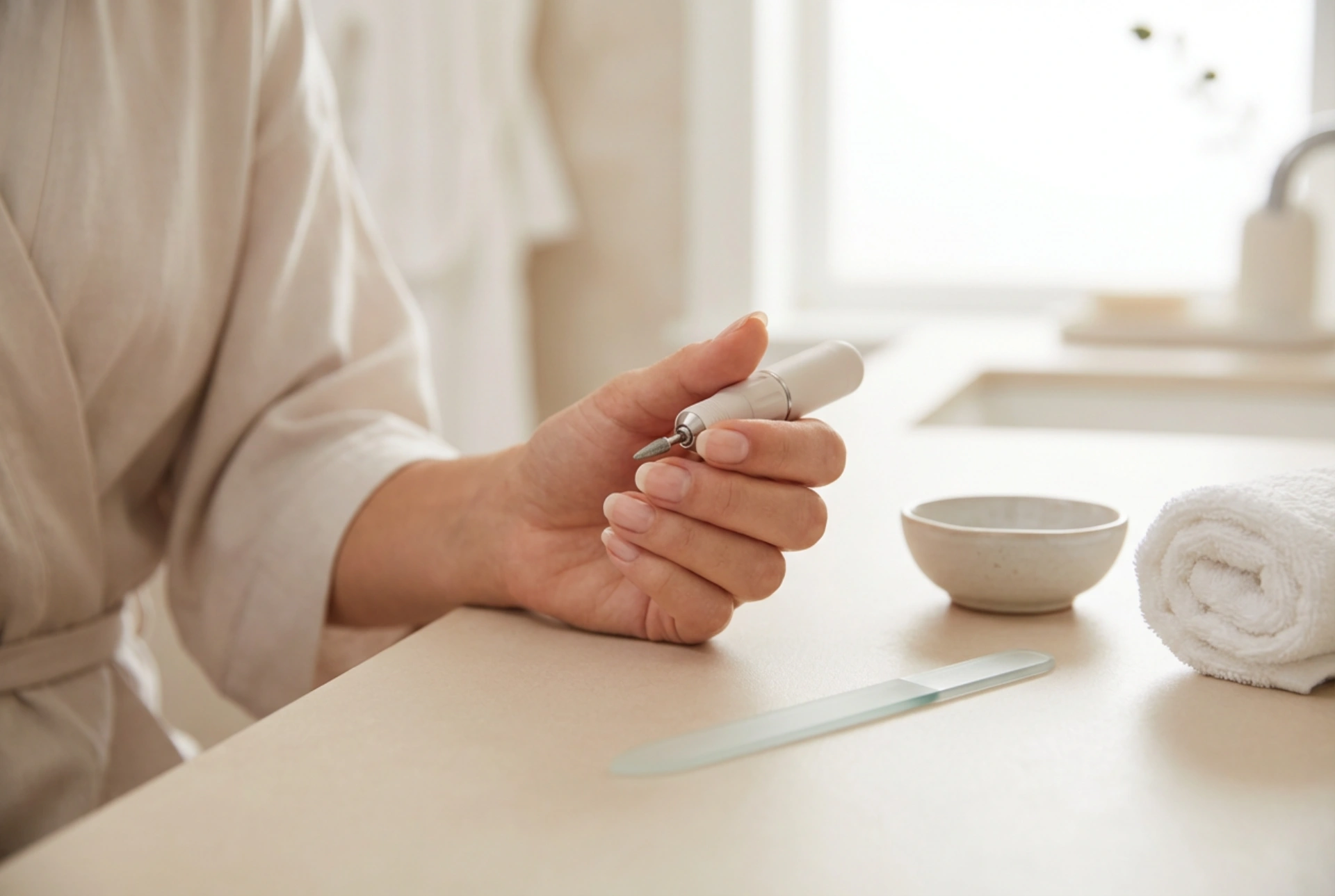 Mala glodalica za nokte: kompaktna konstrukcija i tehnika rada