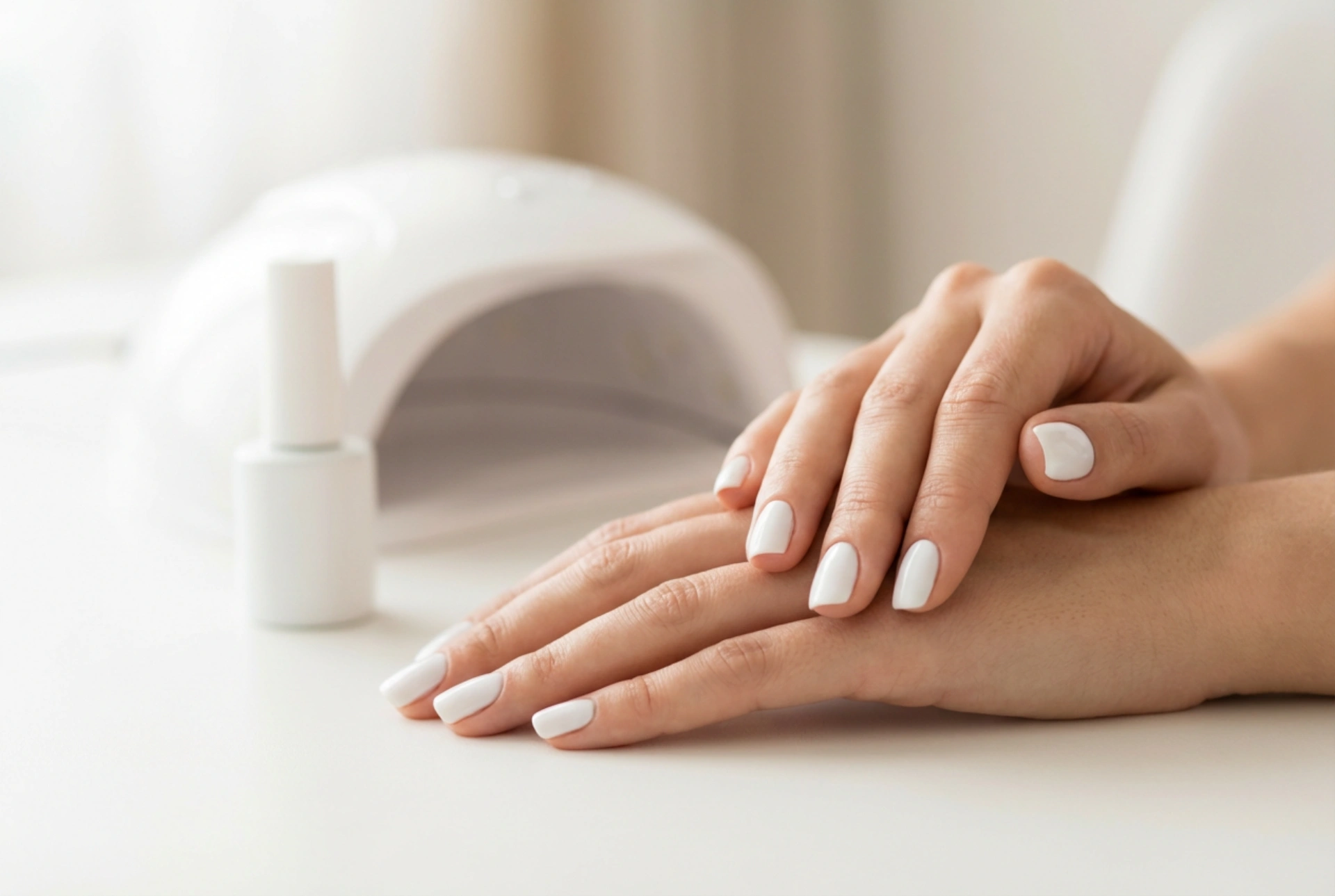 Bijela trajna manikura korak po korak: priprema i stvrdnjavanje
