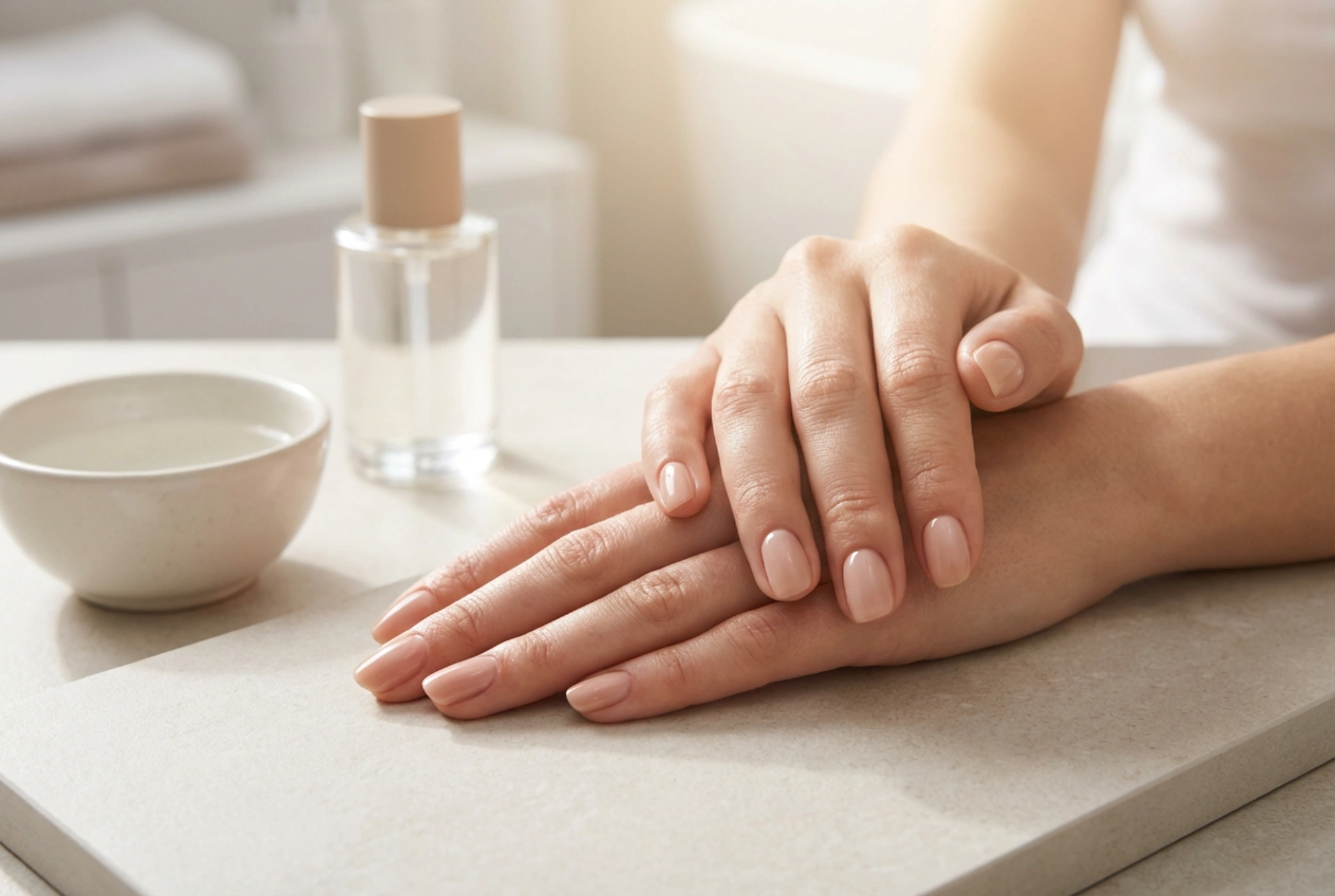 Nude hibridni nokti: odabir nijanse, savršena linija zanoktica i sjaj