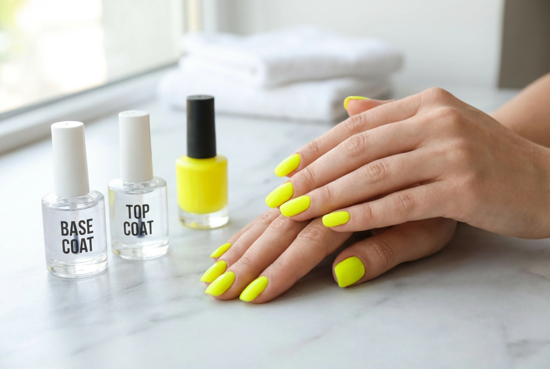 Neonski žuti nokti: savjeti za prekrivanje, odgovarajuću bazu i nadlak