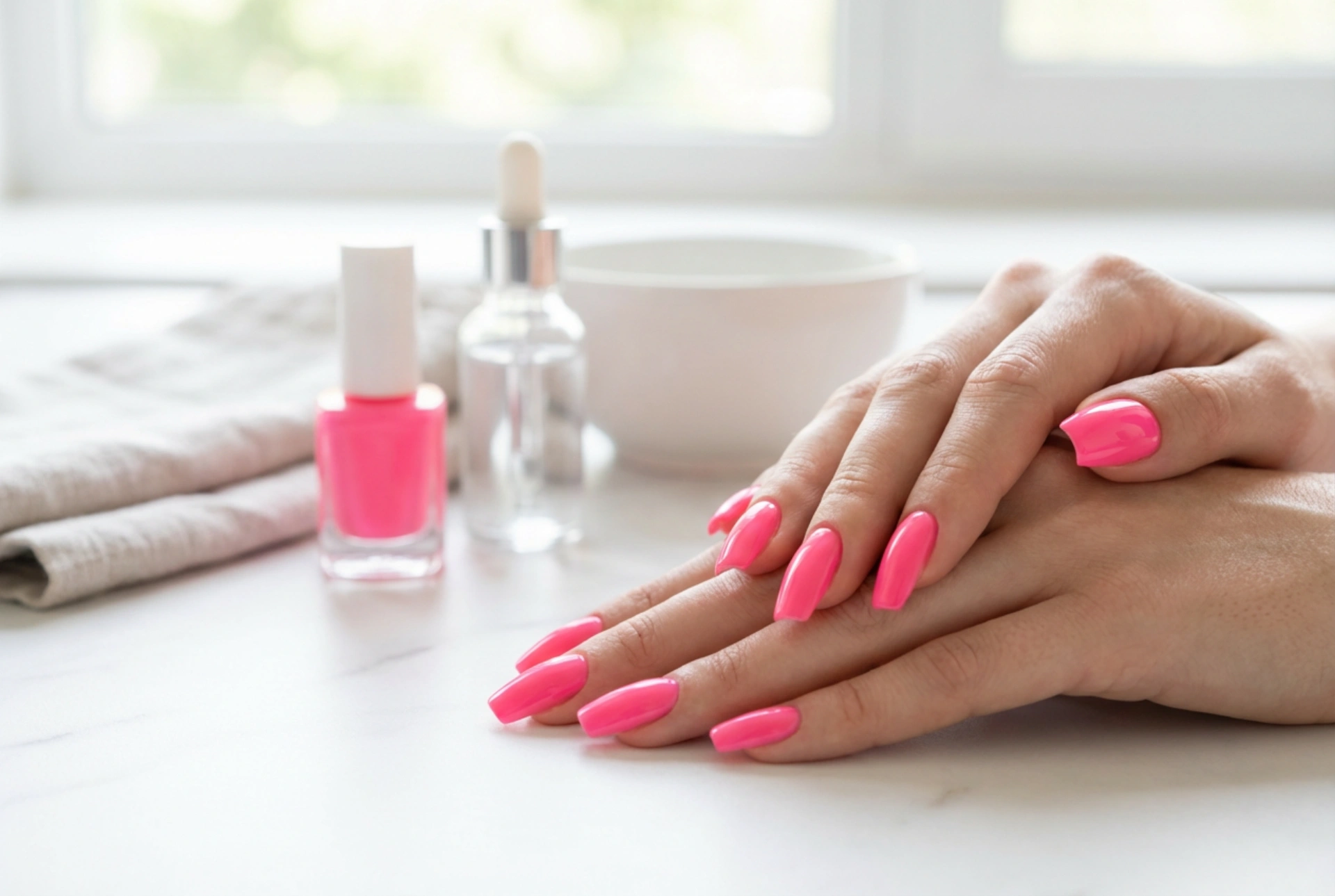 Ružičasti neonski nokti: priprema, lakiranje, zaštita