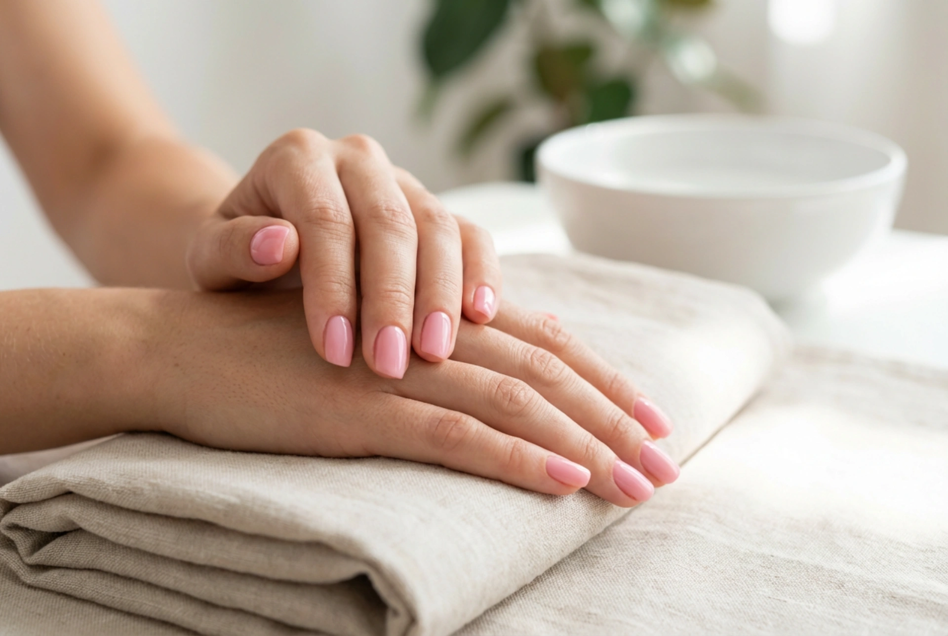 Hibridna manikura: Ružičasti hibridni nokti korak po korak