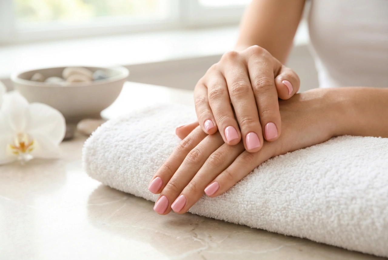 Hibridna manikura na kratkim noktima: optičko produljenje i proporcije