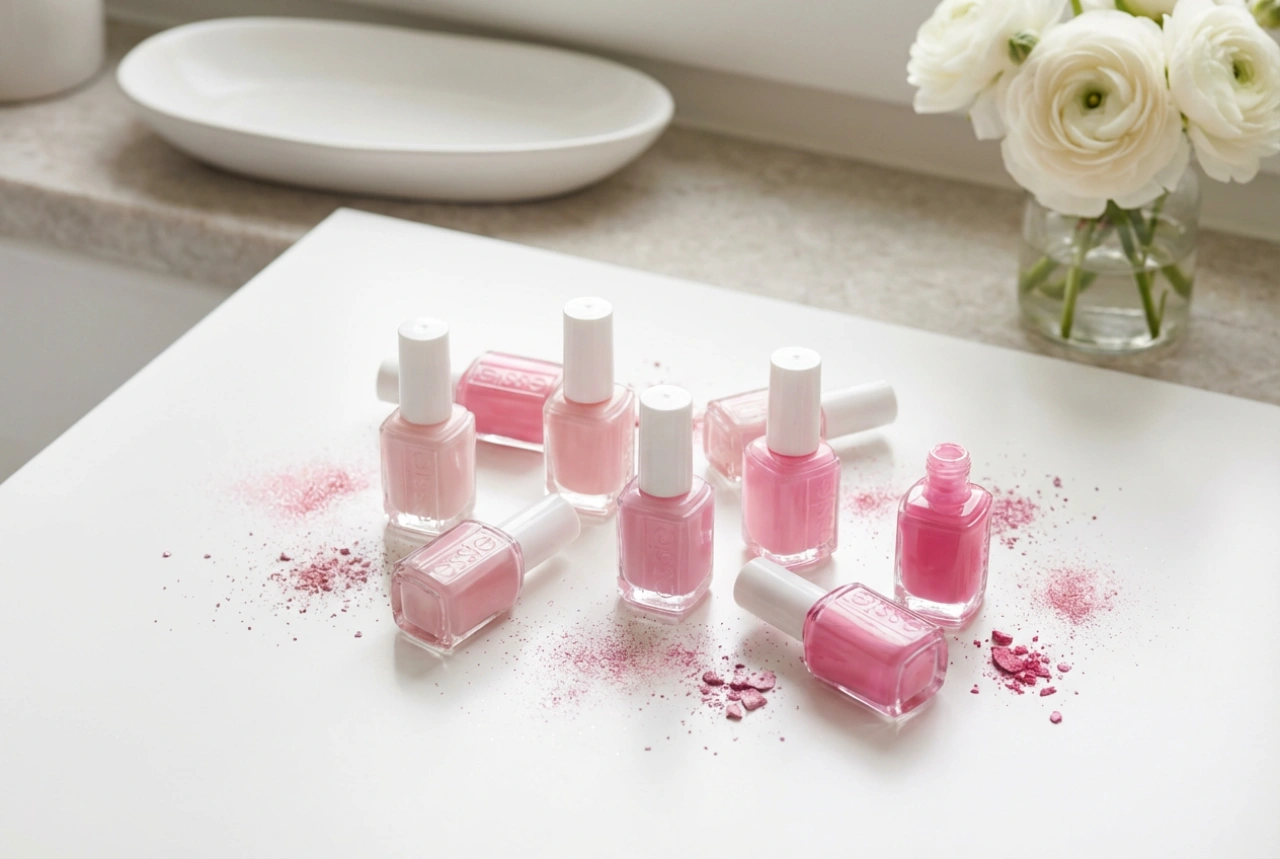 Ružičasti hibridni lak: nijanse, prekrivanje i elegantni završeci