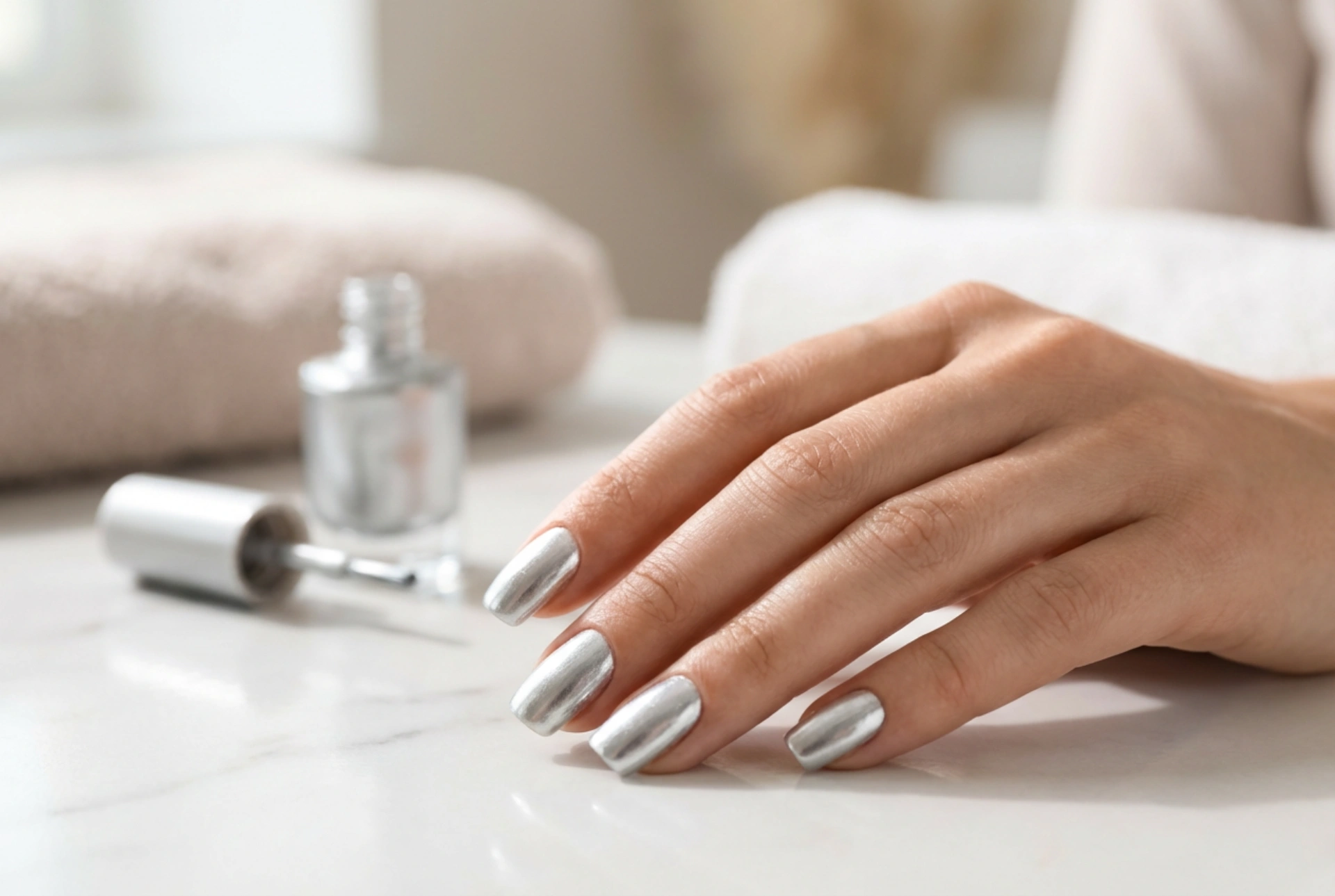 Srebrni Lak za Nokte: Kako Postići Ravnomjeran Sjaj i Dugotrajan Završetak