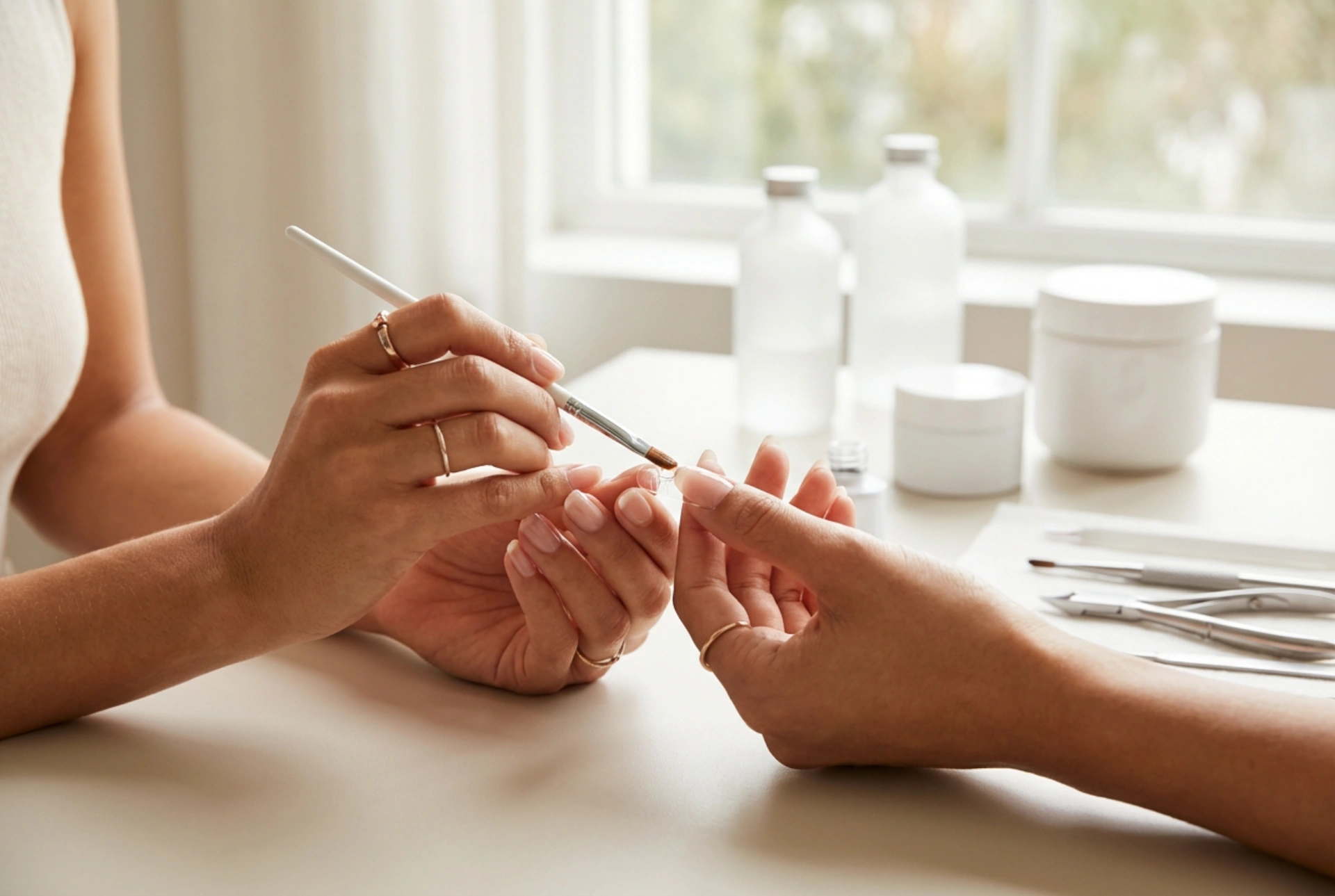 Šablone za akrilgel: prilagodba, stezanje i obrada rubova