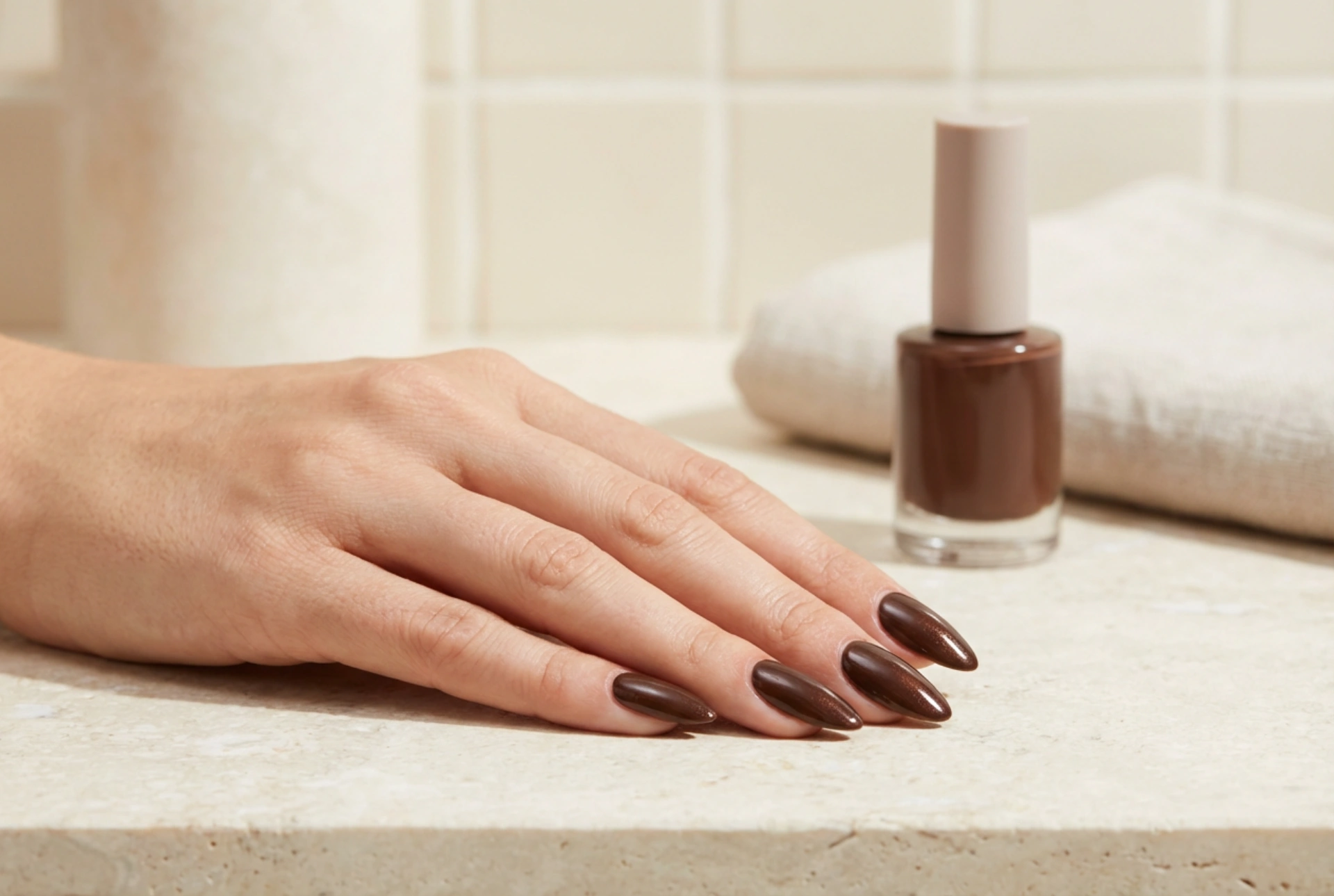 Smeđi lak za nokte: kako odabrati nijansu i postići sjaj