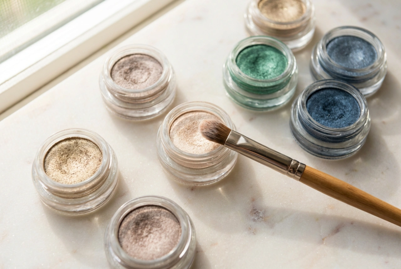 Sjajna sjenila za oči: intenzitet bez osipanja, tehnike nanošenja