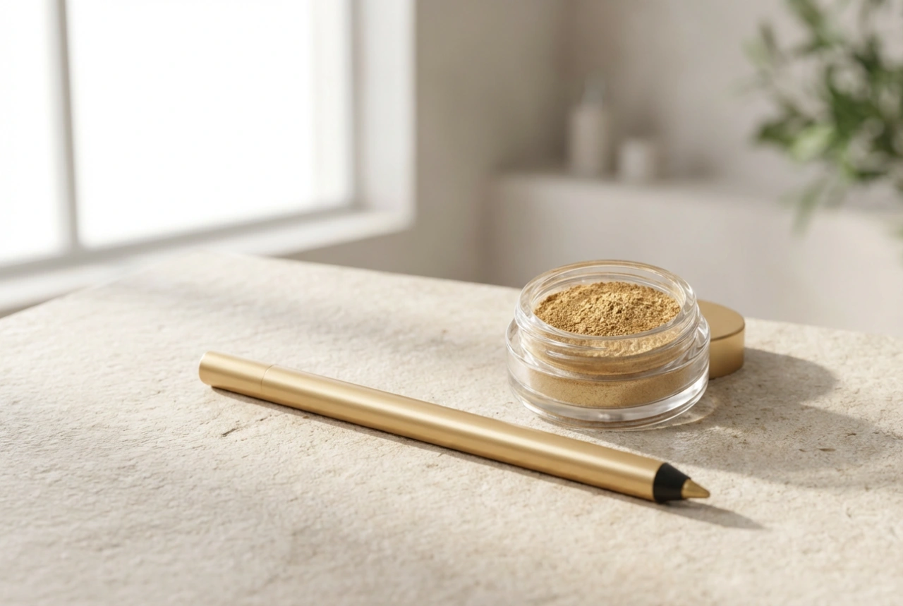 Zlatna olovka za oči: naglasci za dan i večer