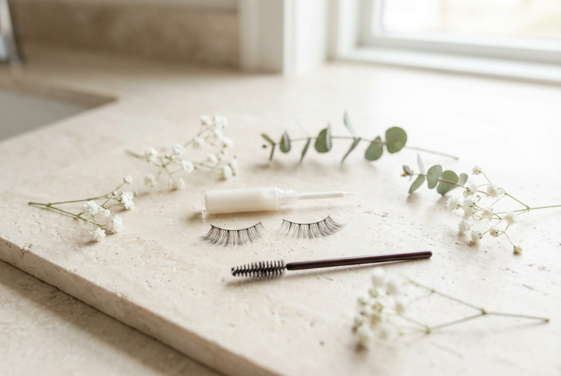 Umjetne trepavice, prirodan izgled: rezanje, lijepljenje i maskara