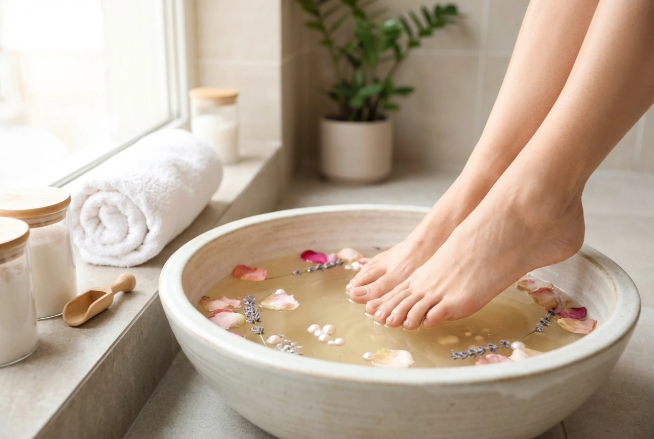 SPA pedikura kod kuće: opuštajući koraci, piling, maska i masaža