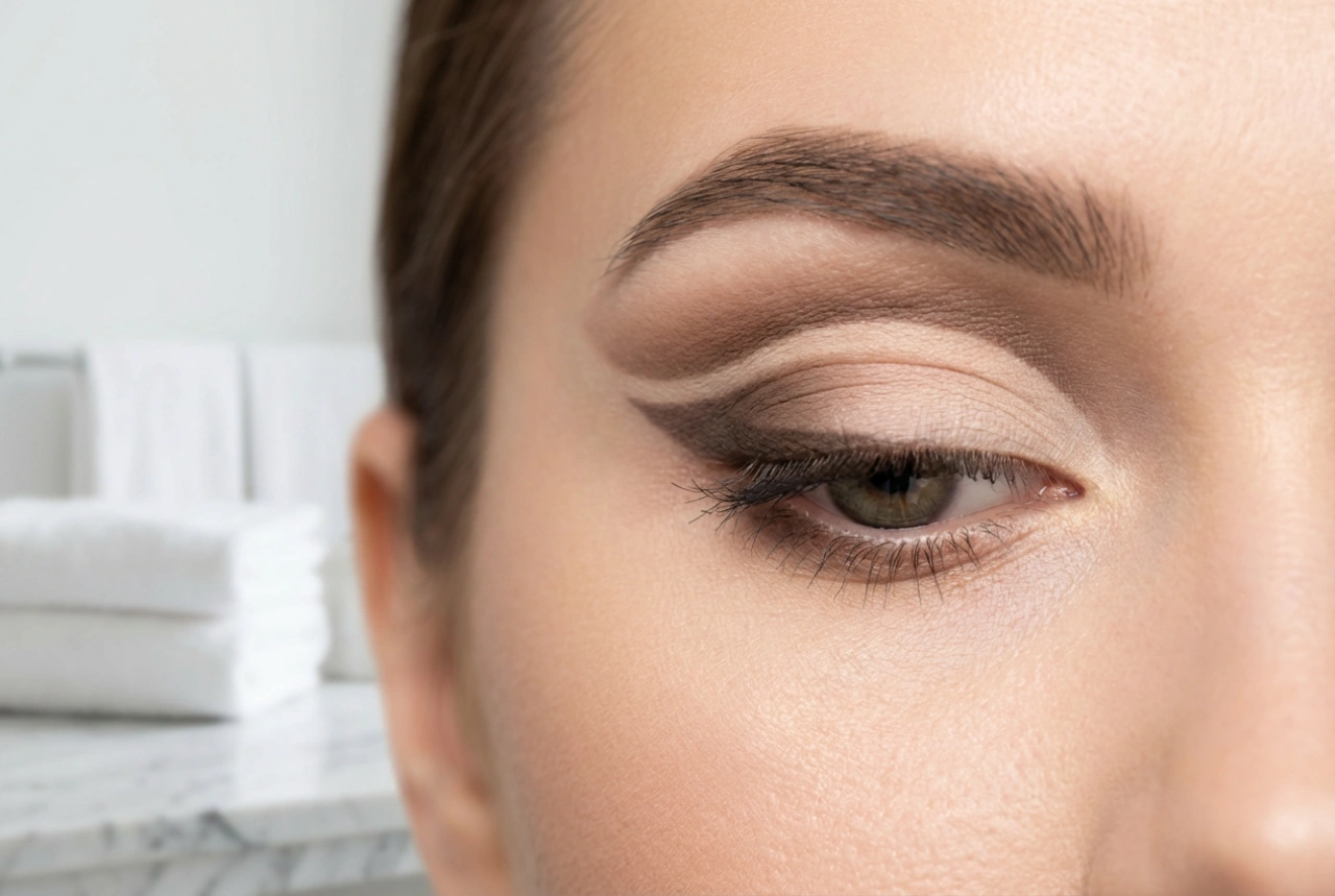 Cut crease šminka: priprema kapka, sjenila i završni izgled