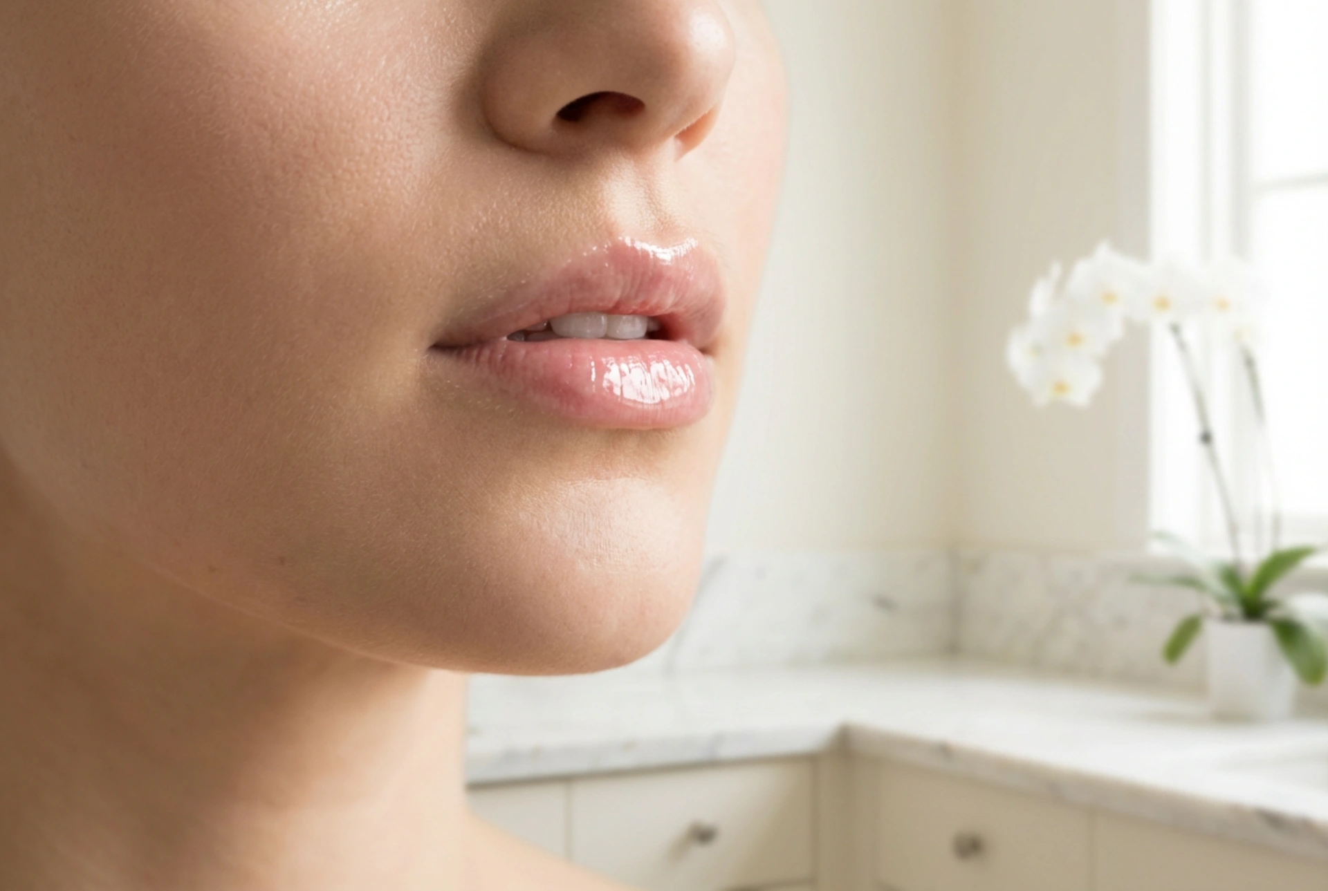 Prozirno sjajilo: njega kontura i stakleni efekt na usnama